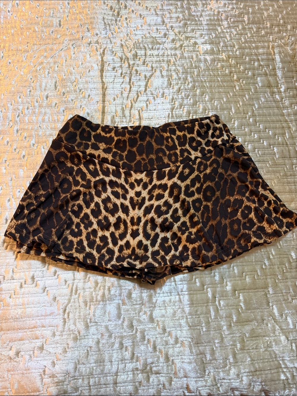 SHEIN Leopard Print Circle Skort in Brown & Black